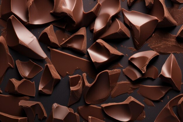 Slices black of chocolate Generate Ai