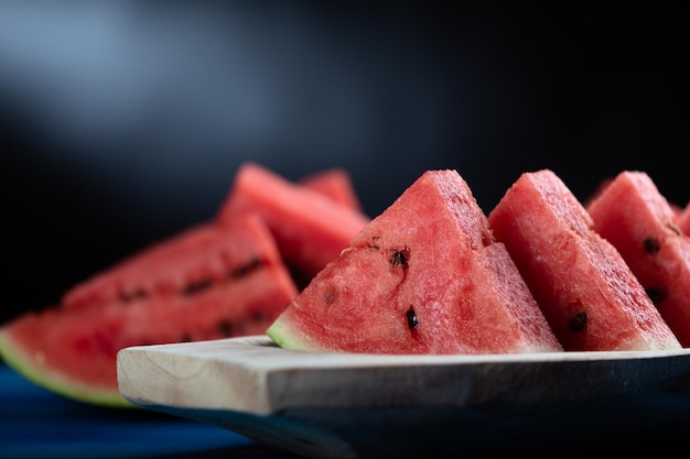 Slices of fresh juicy watermelon