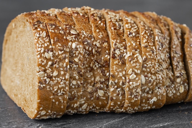 Slices of freshly baked homemade sour dough bread