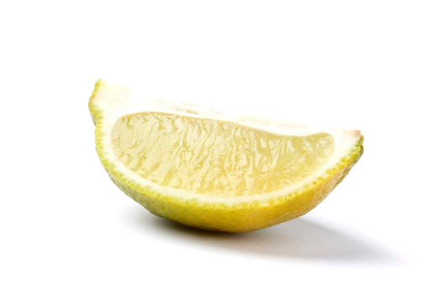 Slices of lime isolated on white background