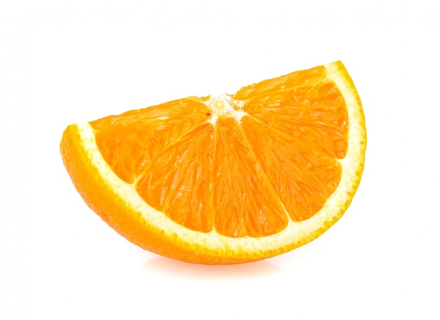 Slices of Orange Isolated on White Background