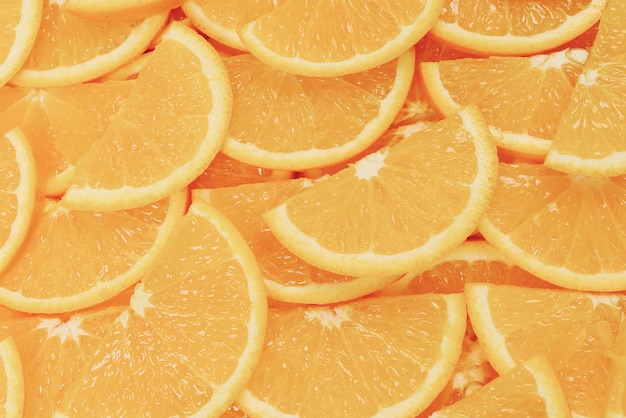 背景、上面図としてのオレンジのスライス。