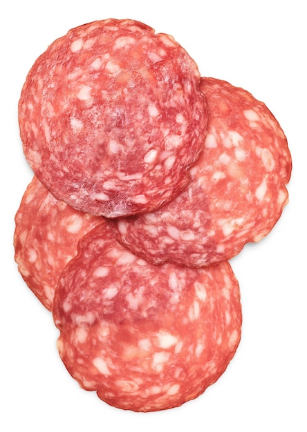 Slices of smoked sausage