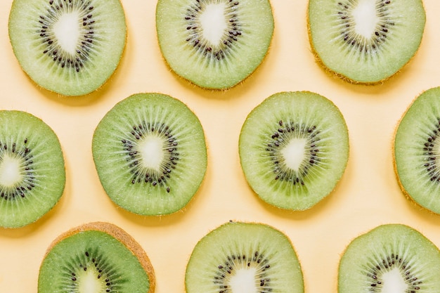 Slices of tasty ripe kiwi