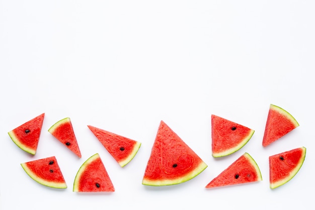 Slices of watermelon isolated