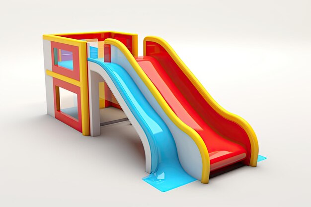 Slide playground mini indoor on white background