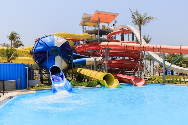 Photo slide water park