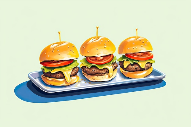 Sliders illustration Food illustration Generative AI