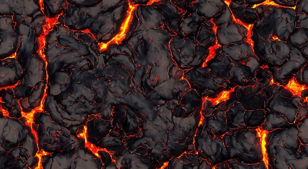 Sliding volcanic lava flow