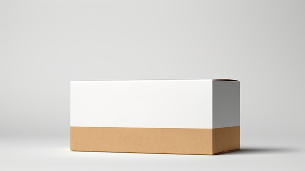 Slim Cardboard Packaging Box Mockup