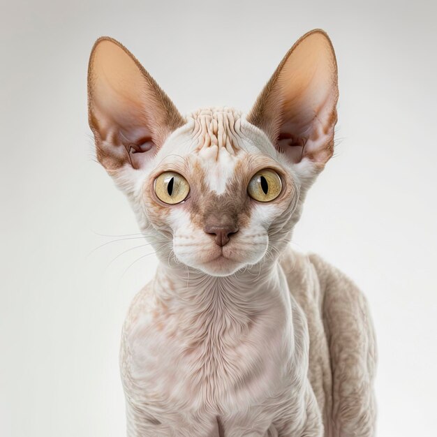 slim Devon Rex cat