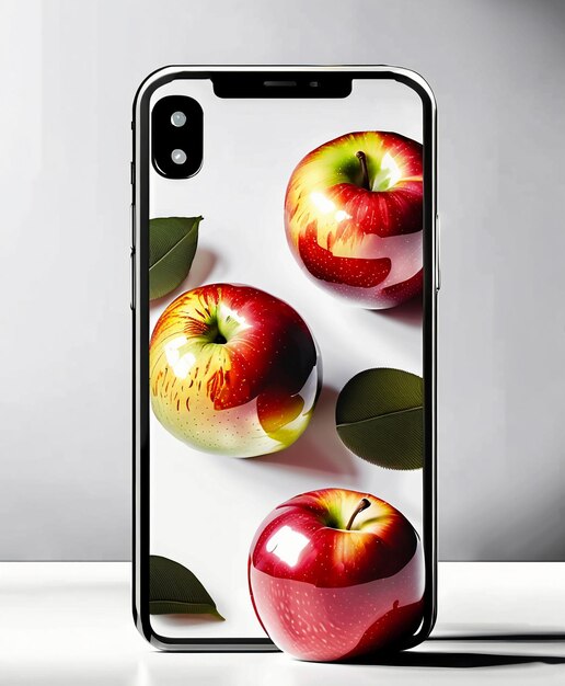 Foto slimme apple iphone gehard glas testmodellen 3d rendering wallpaper achtergrond hd