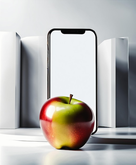 Foto slimme apple iphone gehard glas testmodellen 3d rendering wallpaper achtergrond hd