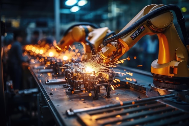 Slimme industriële robotarmen voor professionele reclamefotografie in de digitale fabrieksproductie