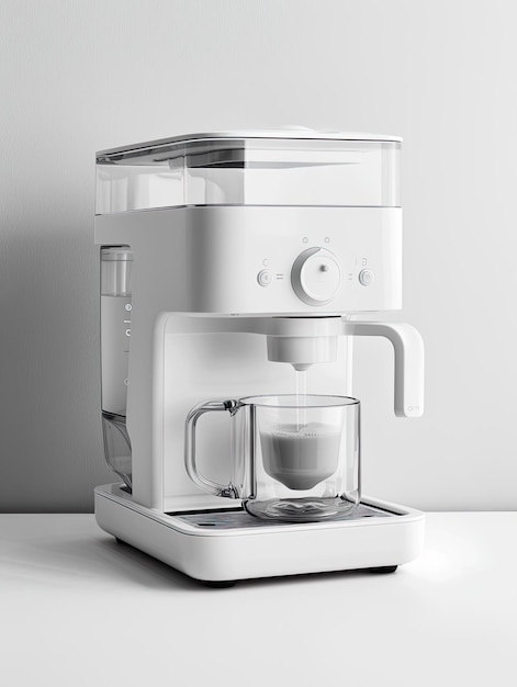 Slimme moderne koffiemachine op keukentafel