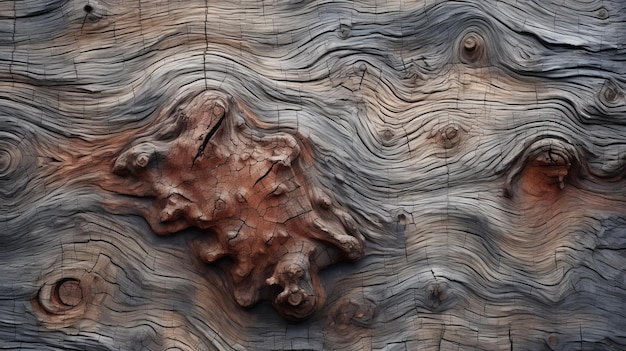 Slimy Weathered Wood Texture Surreal Sculpture In Zbrush