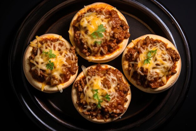 Sloppy Joe-cups met gehakt, ui en kaas