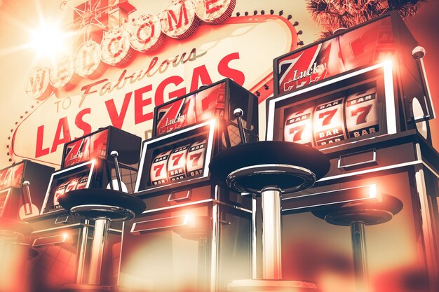 Photo slot games in vegas concept