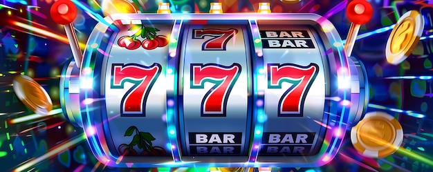 A slot machine that has the number 7 on it | Premium AI-generated image