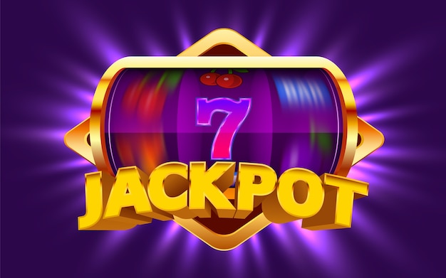 Slot machine wins the jackpot  big win concept casino jackpot