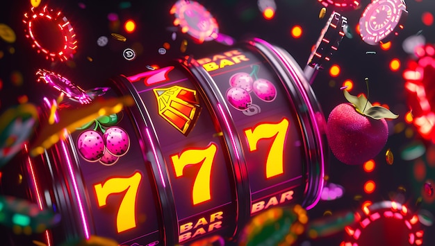A slot machine with the number 7 on it | Premium AI-generated image