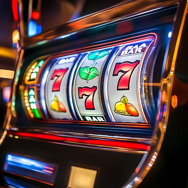 A slot machine with the number 7 on it | Premium AI-generated image