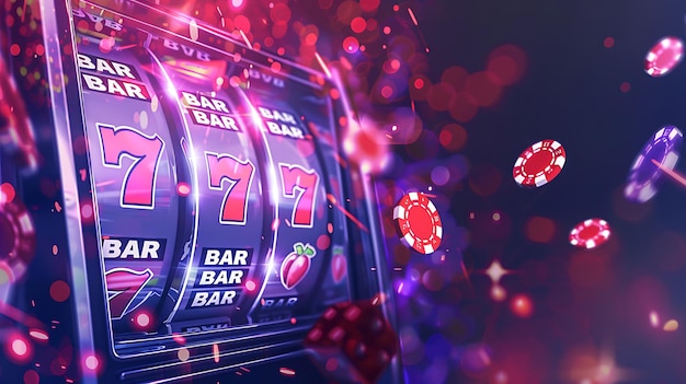 A slot machine with the number 7 on it | Premium AI-generated image