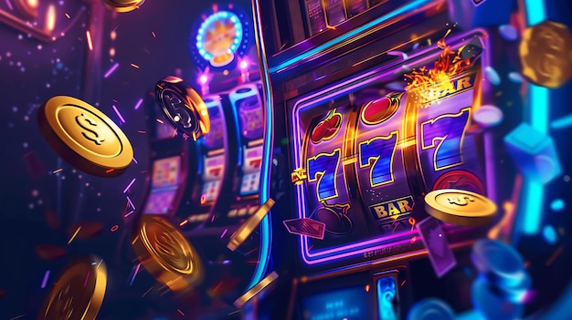 A slot machine with the word casino on it | Premium AI-generated image