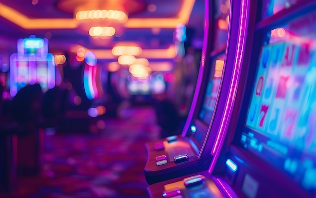 Foto una slot machine con la parola 