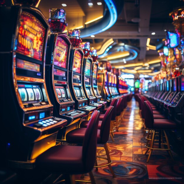 Slot machines in the casino Gambling Generative AI