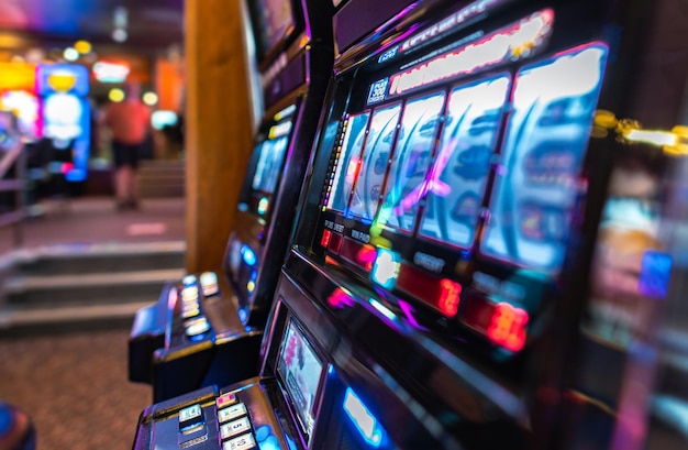 Photo slot machines inside a casino