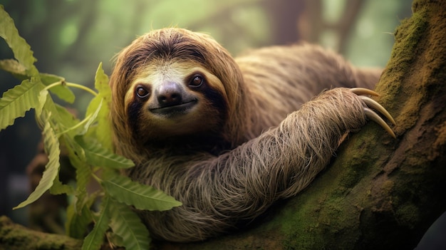 Sloth in a jungle