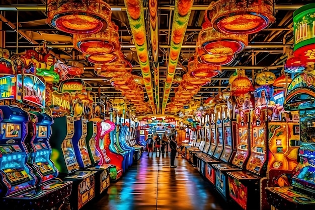 Foto slotmachines in las vegas neurale netwerk ai gegenereerd