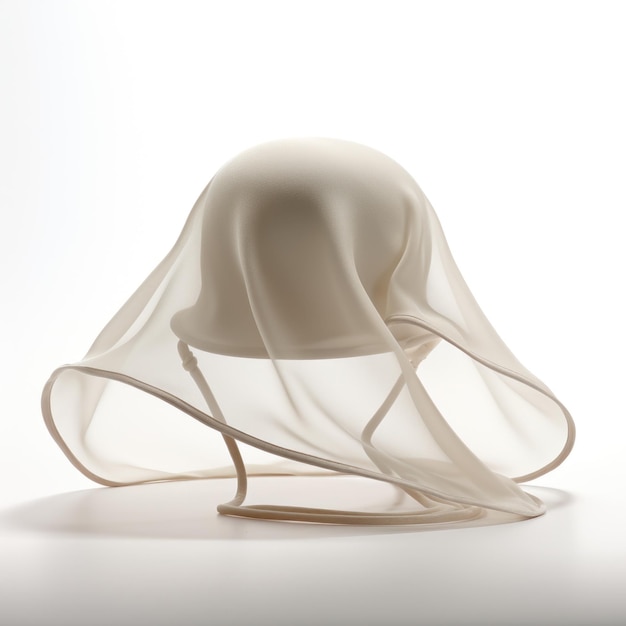 Slouchy cloche hat isolated on white background Generative AI