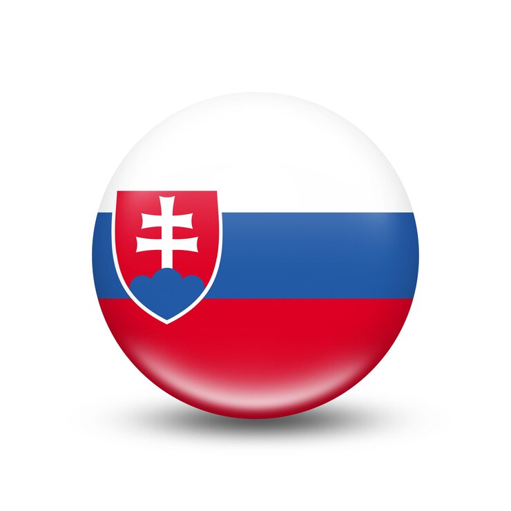 Photo slovakia country flag in sphere with white shadow - illustration
