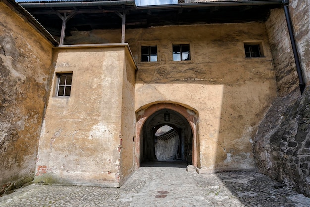 Slovakia, Europe. Orava castle courtyard,