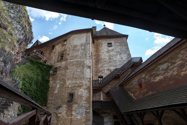 Slovakia, Europe. Orava castle courtyard,