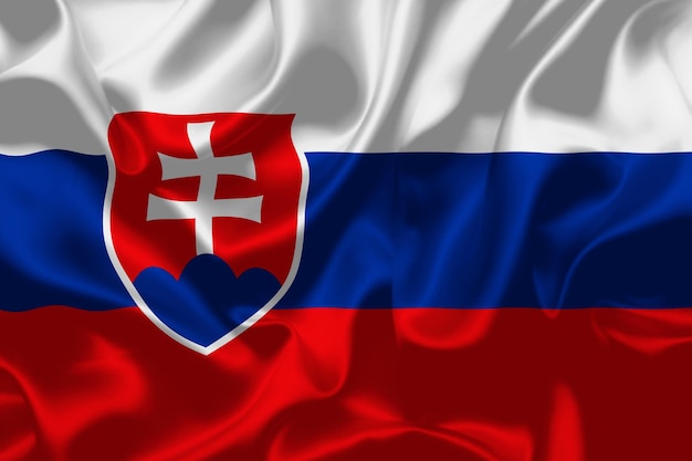 Slovakia flag national day banner design texture illustration High Quality flag background