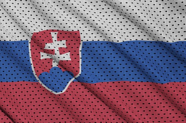 Slovakia flag printed on a polyester nylon mesh