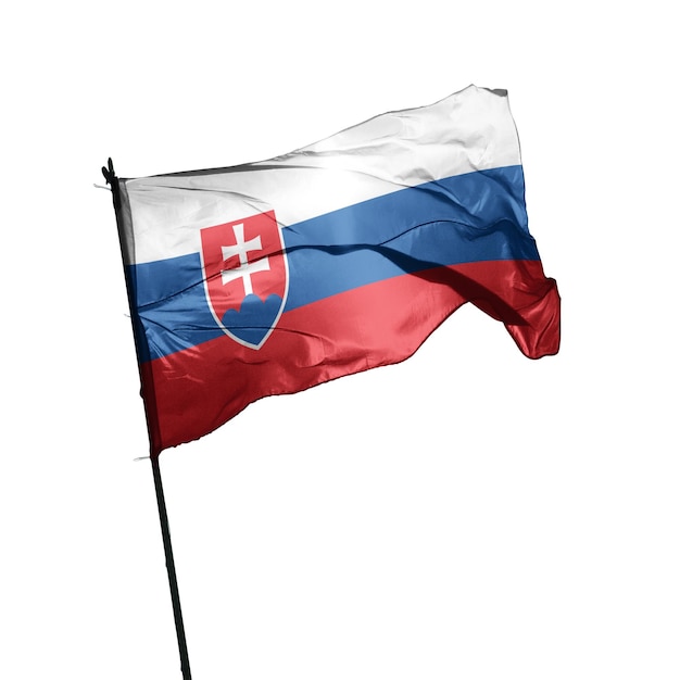 slovakia flag on white background