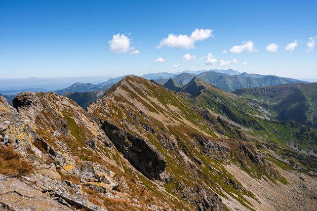 Slovakia High Tatras Mountains with meadow Zapadne tatry Slovakia Hiking in slovakia moutains banikov and ziarska valley