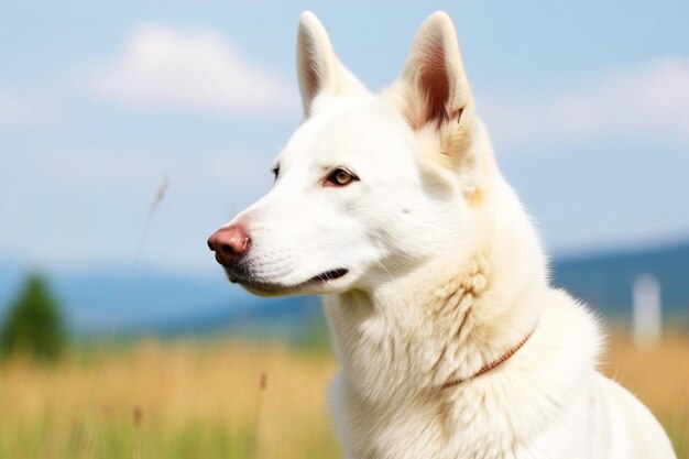 写真 スロバキア・チュヴァッチ (slovak chuvach) 純血犬 犬の美しい品種 自然の背景