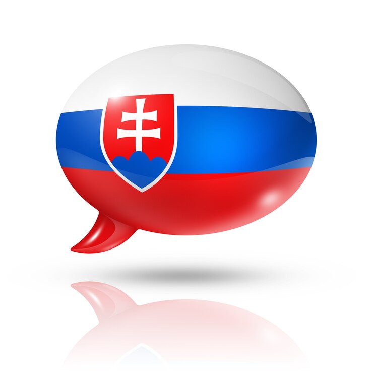 Photo slovakian flag speech bubble