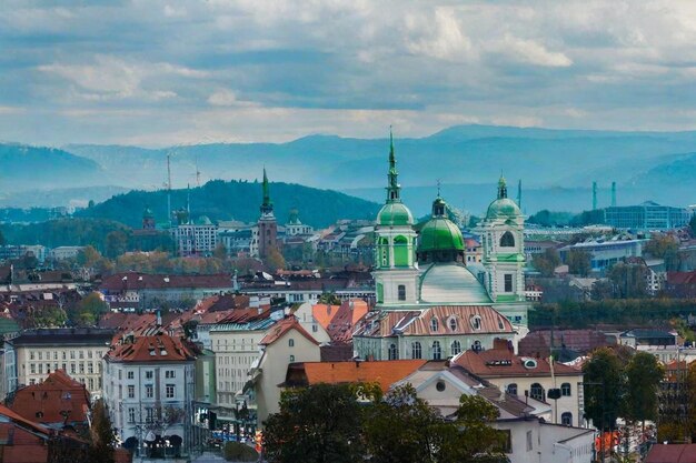 Словения город HD 8K обои стоковое фотографическое изображение
