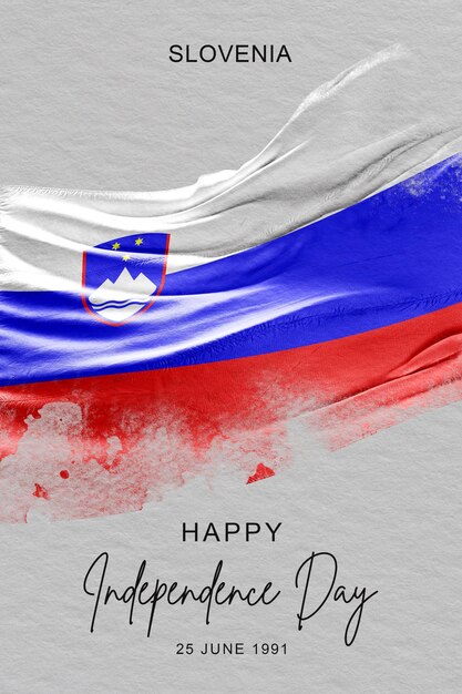 Slovenia independence day social media post banner poster flyer book cover template