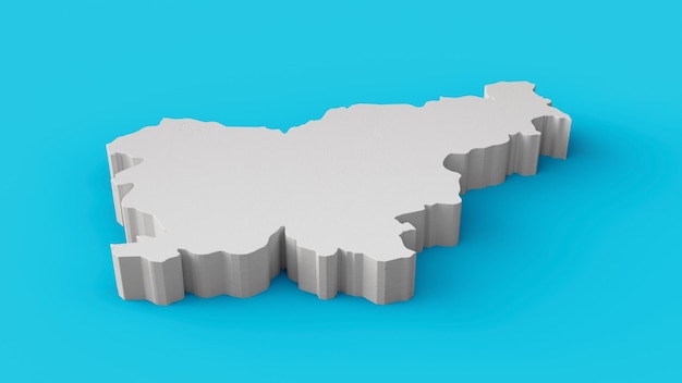 Slovenië 3D-kaart Geografie Cartografie en topologiekaart 3D-afbeelding