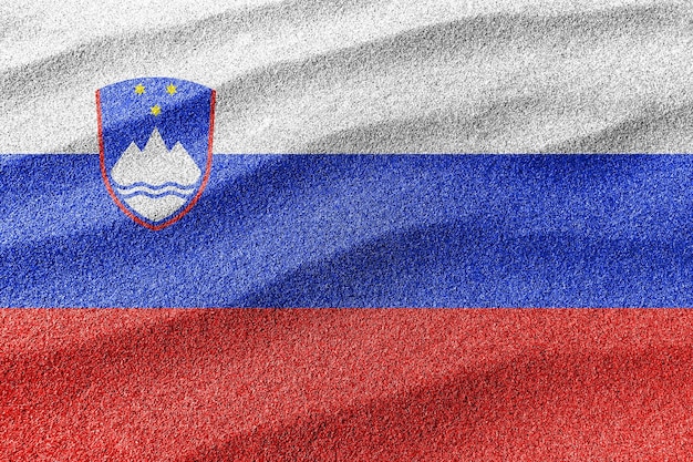 Slovenië zandvlag nationale vlag