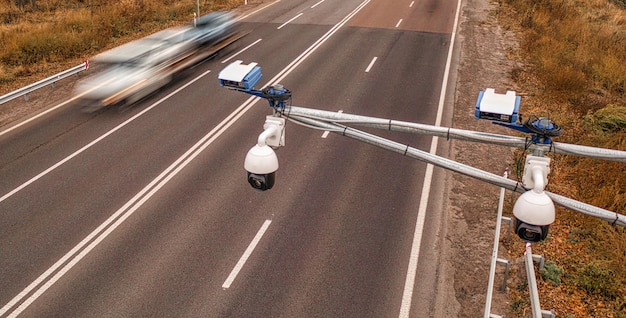 Slow Down and Stay Safe Traffic Monitoring Camera on the Highway