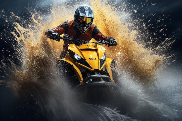 Slow motion extreme water sports photographs