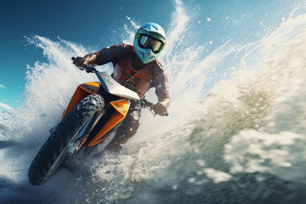 Slow motion extreme watersportfoto's